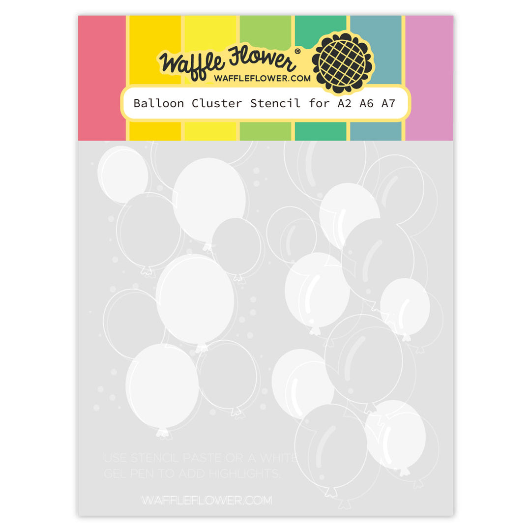 Waffle Flower - Balloon Cluster Stencil for A2 A6 A7