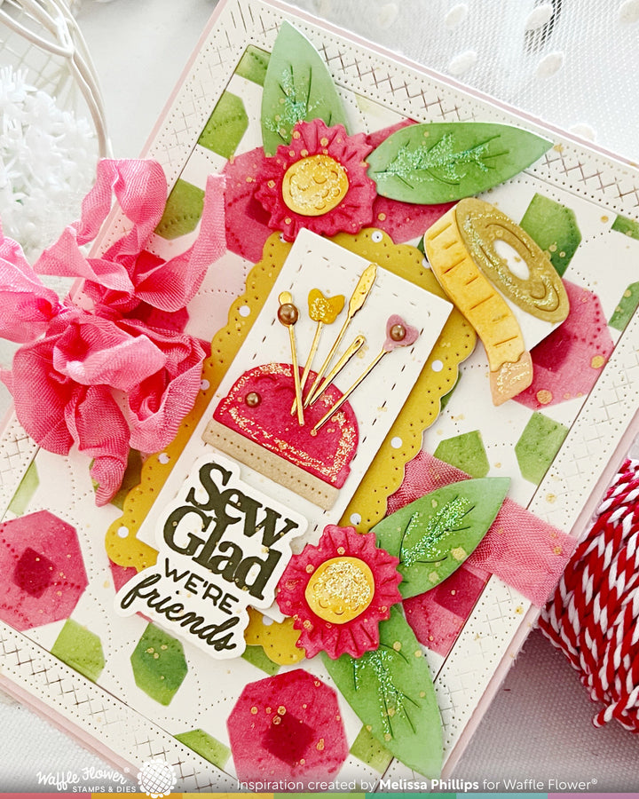 Waffle Flower - Quilted Floral Stencil