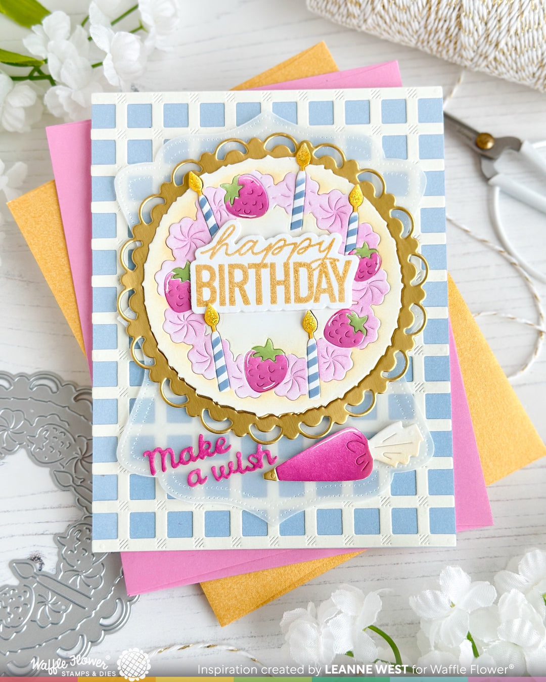 Waffle Flower - Cake Focal Die-n-stencil