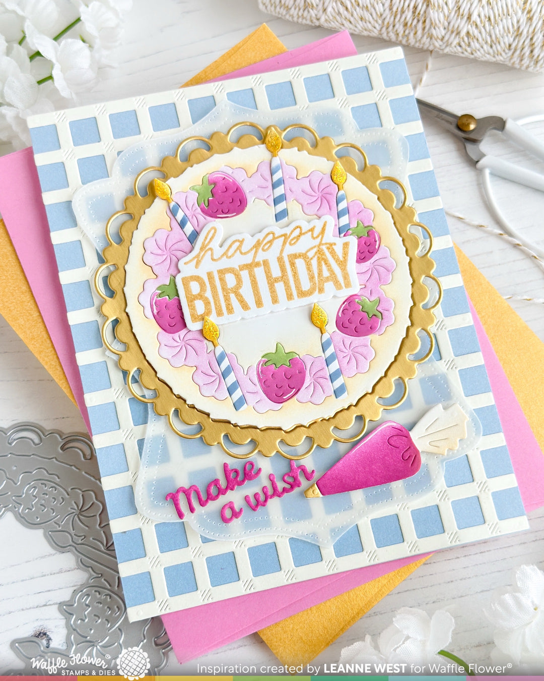 Waffle Flower - Cake Focal Die-n-stencil