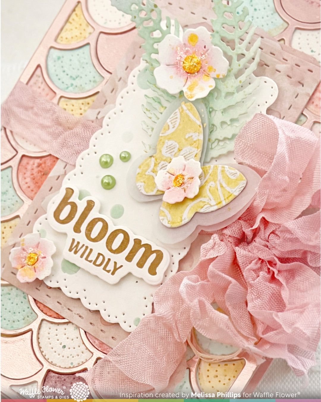 Waffle Flower - Jolly Wave Coloring Stencil