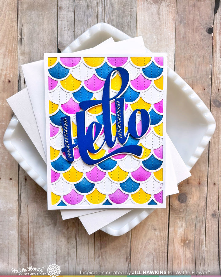 Waffle Flower - Jolly Wave Coloring Stencil