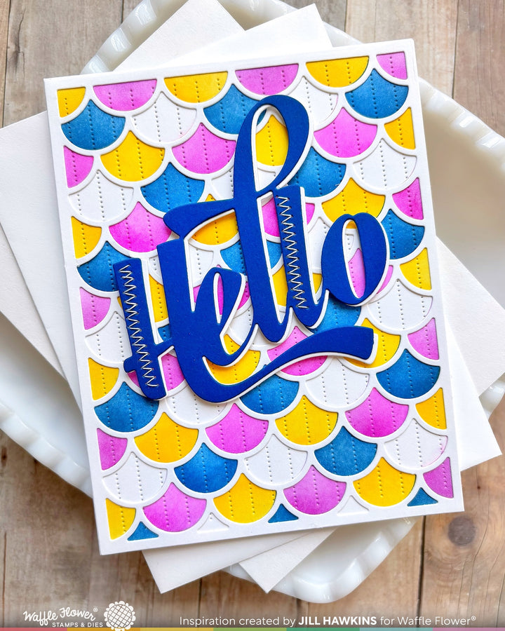 Waffle Flower - Jolly Wave Coloring Stencil
