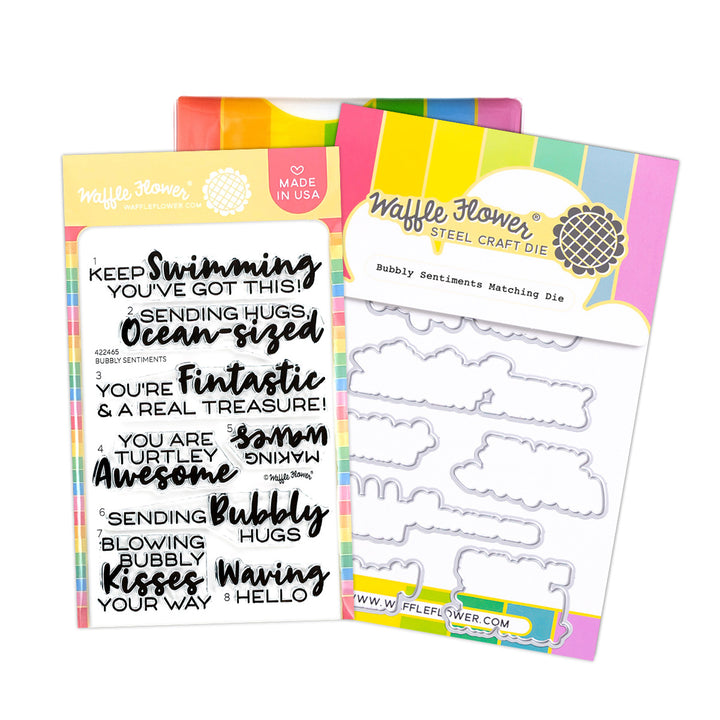 Waffle Flower - Bubbly Sentiments Combo in packaging