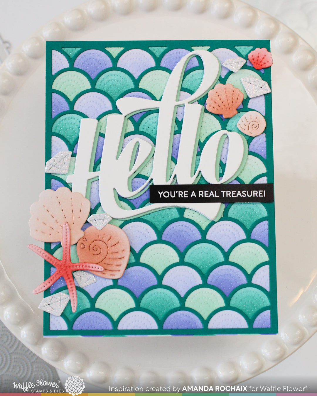 Waffle Flower - Jolly Wave Coloring Stencil