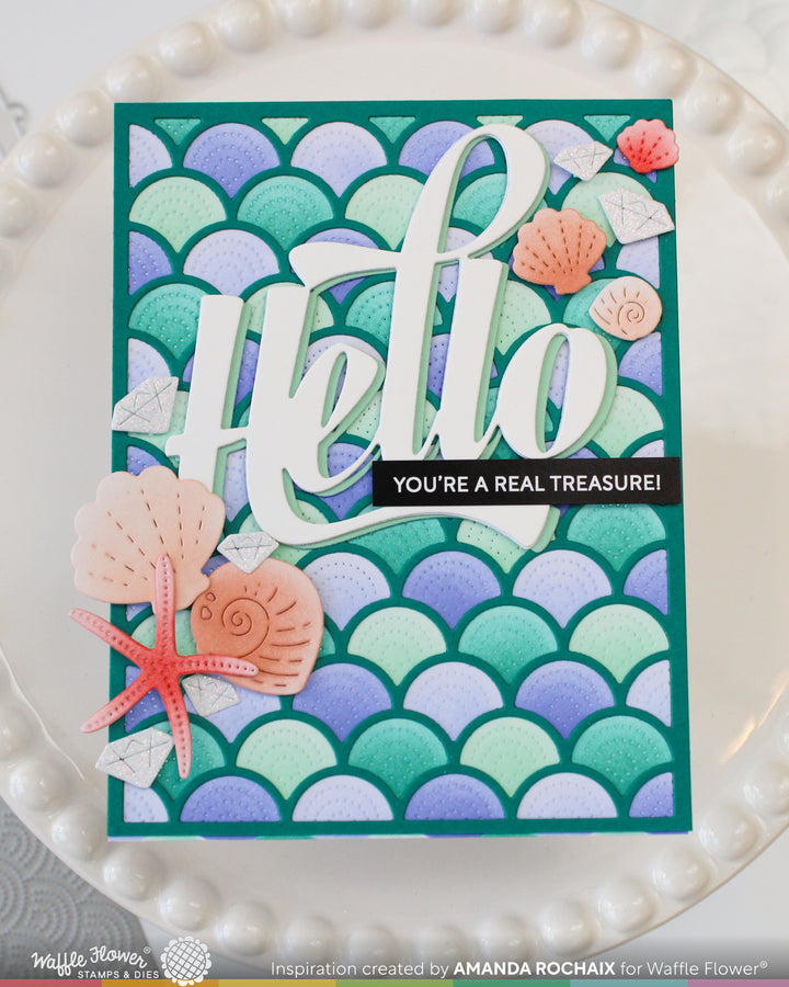 Waffle Flower - Jolly Wave Coloring Stencil