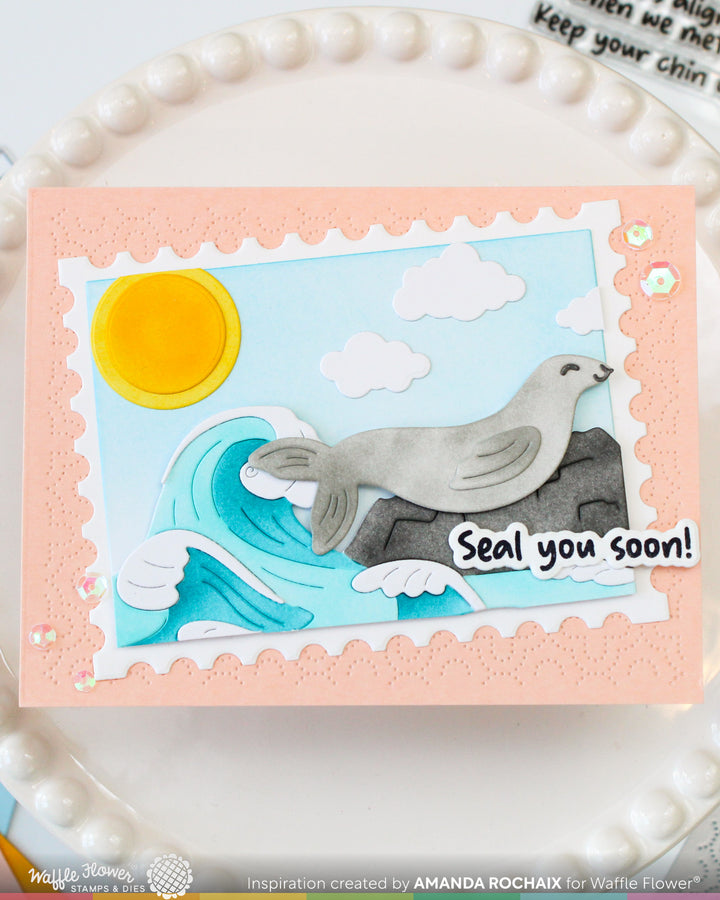 Waffle Flower - Happy Seals Die