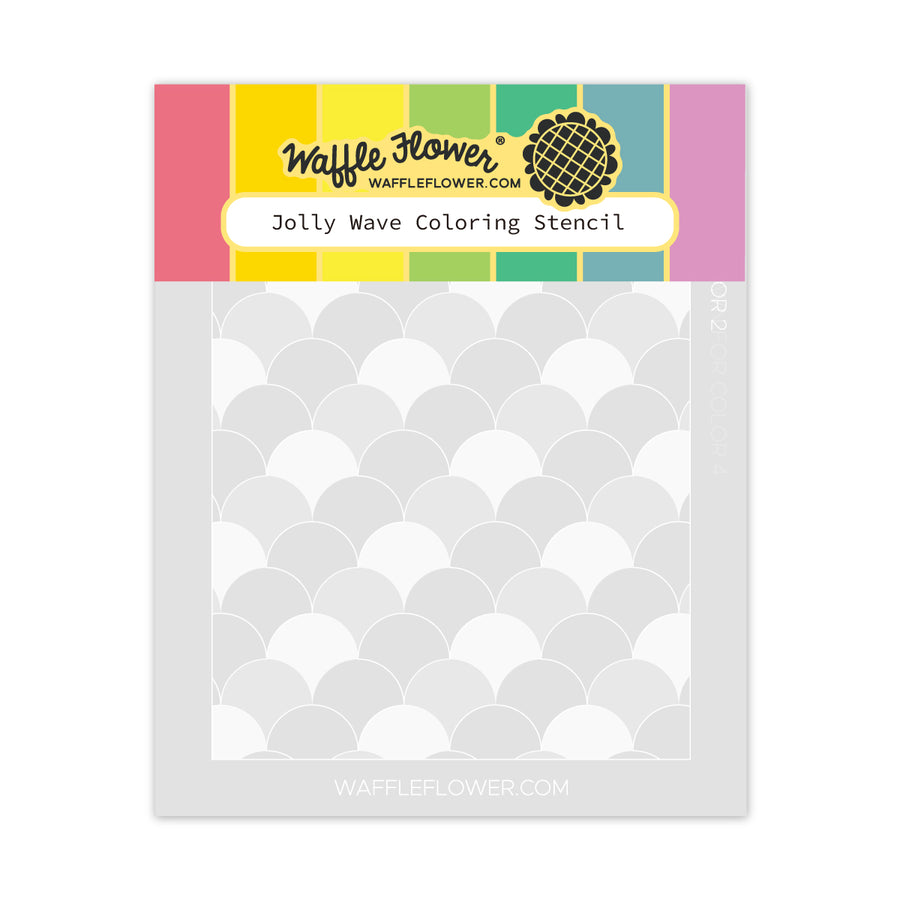 Waffle Flower - Jolly Wave Coloring Stencil in packaging