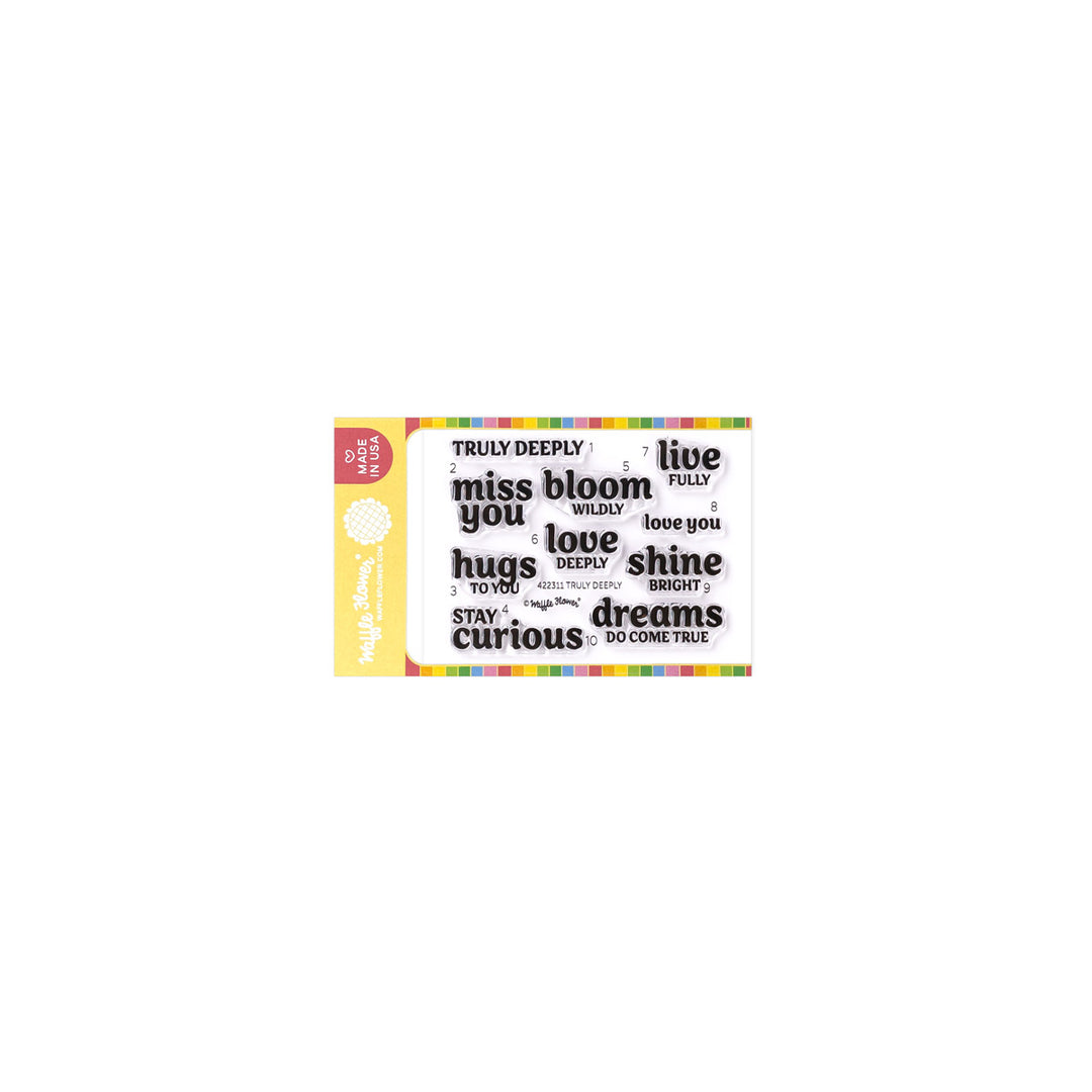 Waffle Flower - Truly Deeply Sentiments Stamp Set in packaging