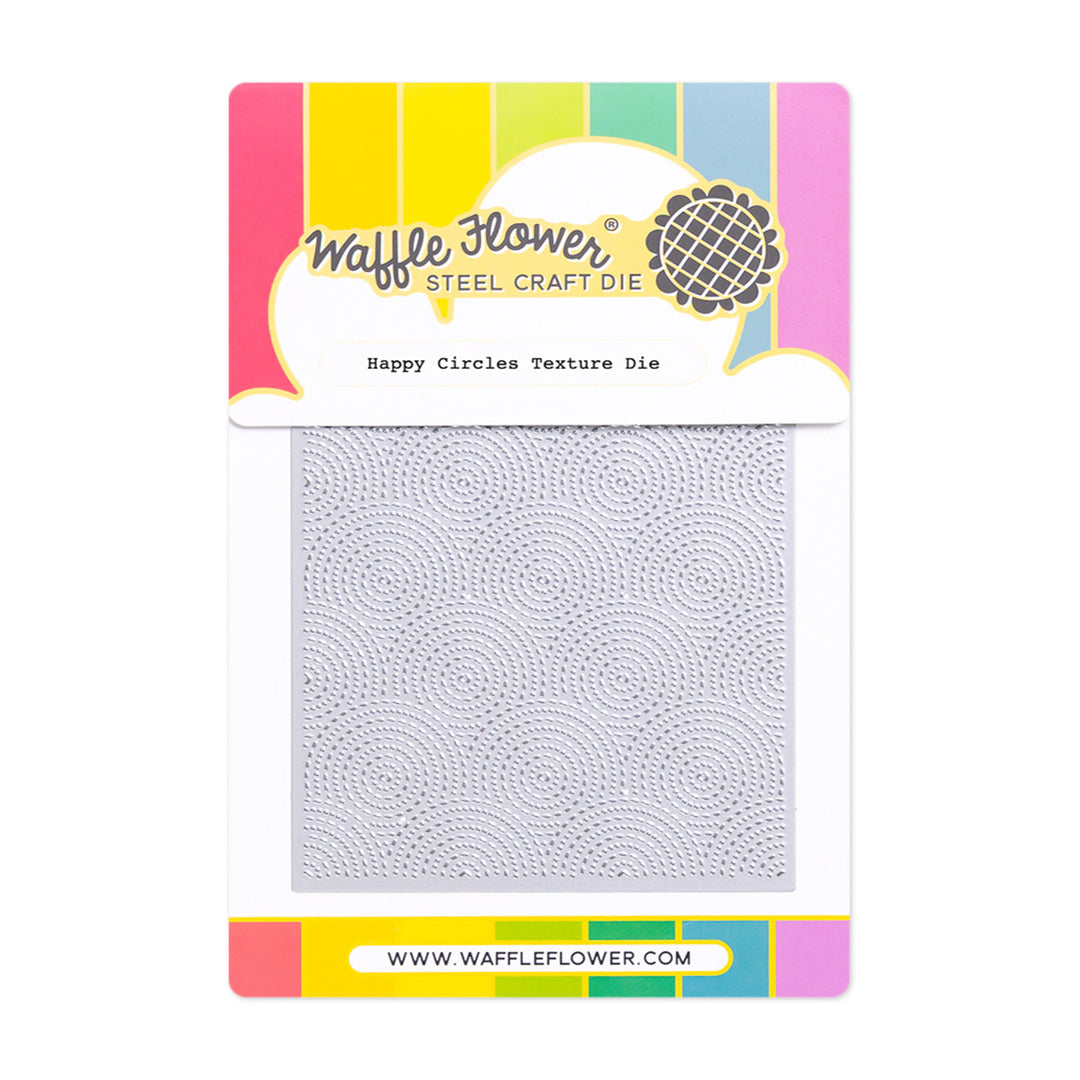 Waffle Flower - Happy Circles Texture Die in packaging