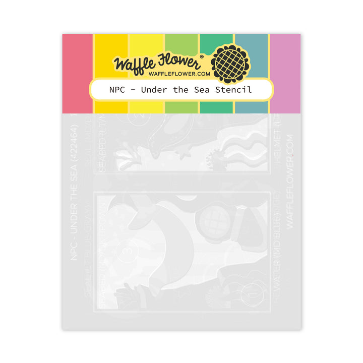 Waffle Flower - NPC - Under the Sea Stencil in packaging