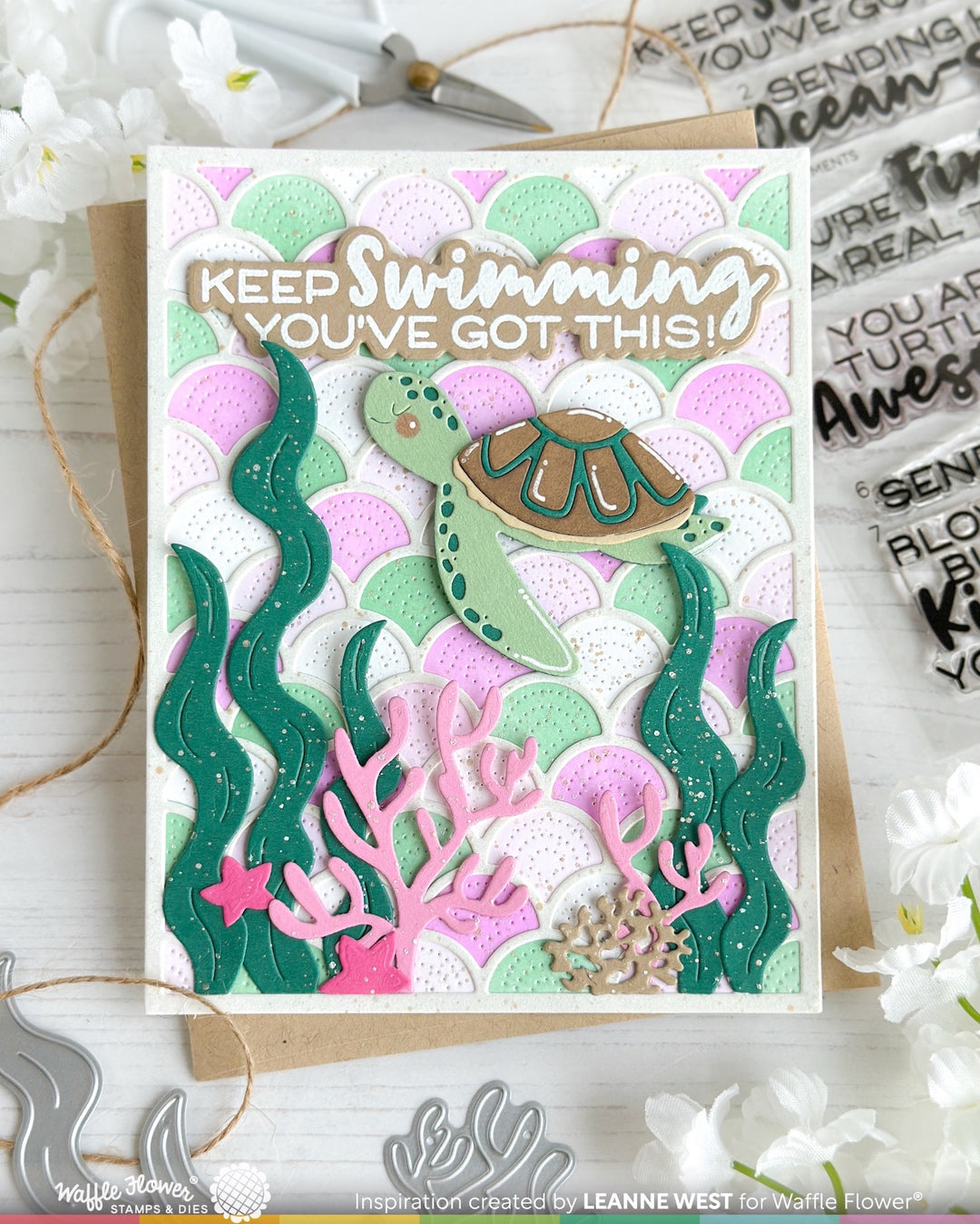 Waffle Flower - Jolly Wave Coloring Stencil