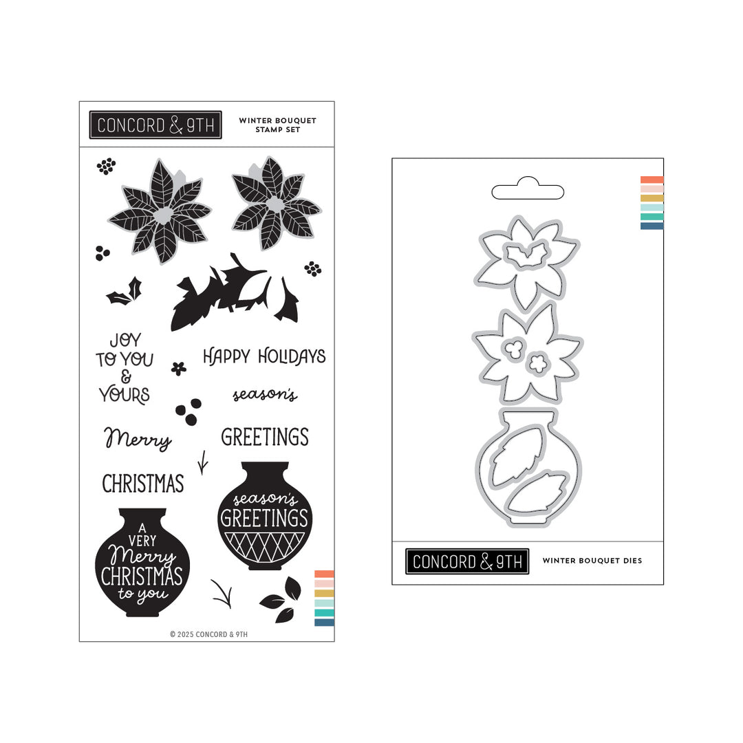 PRE_ORDER ONLY - Concord & 9th - Winter Bouquet Stamps & Dies Bundle