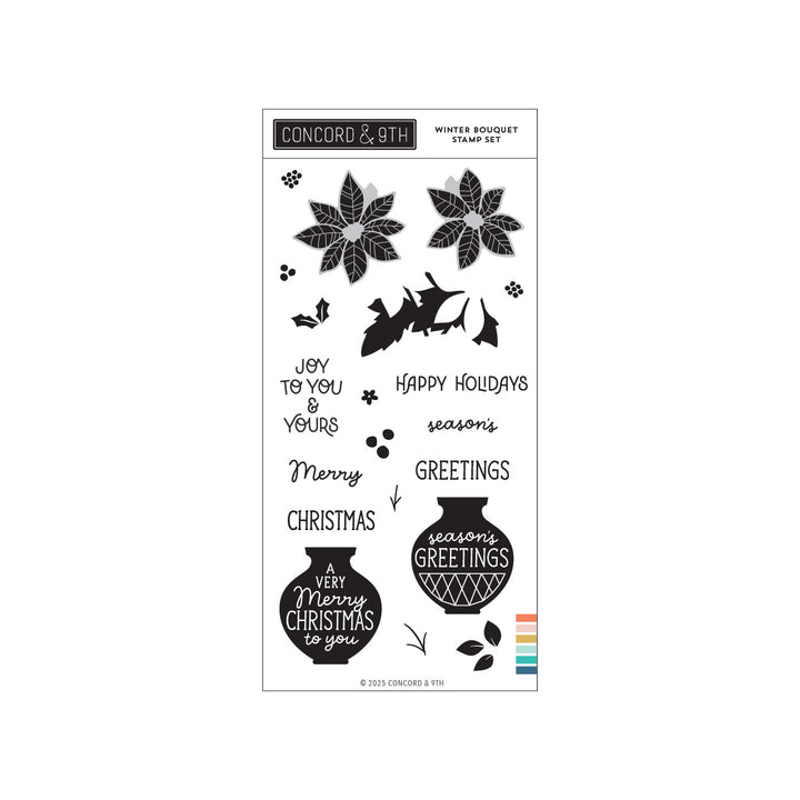 Concord & 9th - Winter Bouquet Stamp Set (6 x 6)