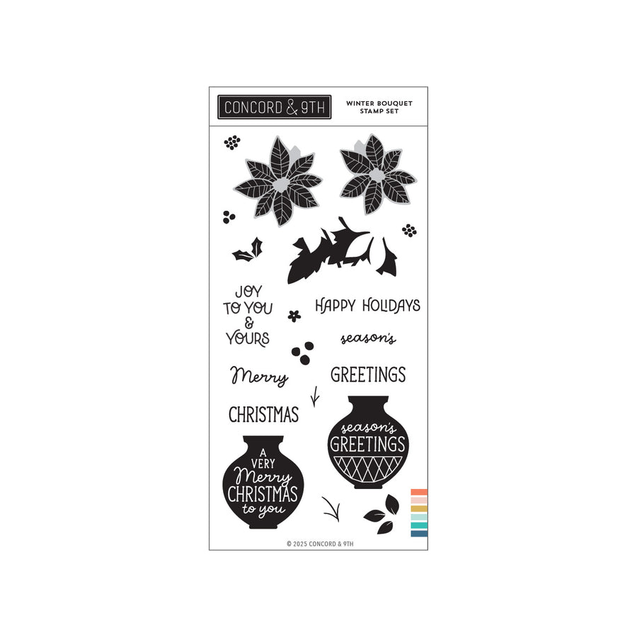 Concord & 9th - Winter Bouquet Stamp Set (6 x 6)