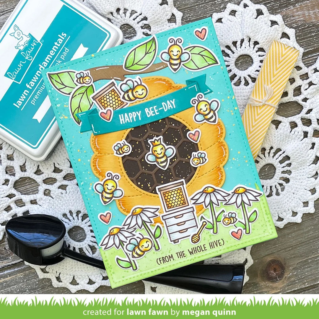 Lawn Fawn - LF2927-LF2928 - Hive Five - Stamp and Lawn Cuts Set