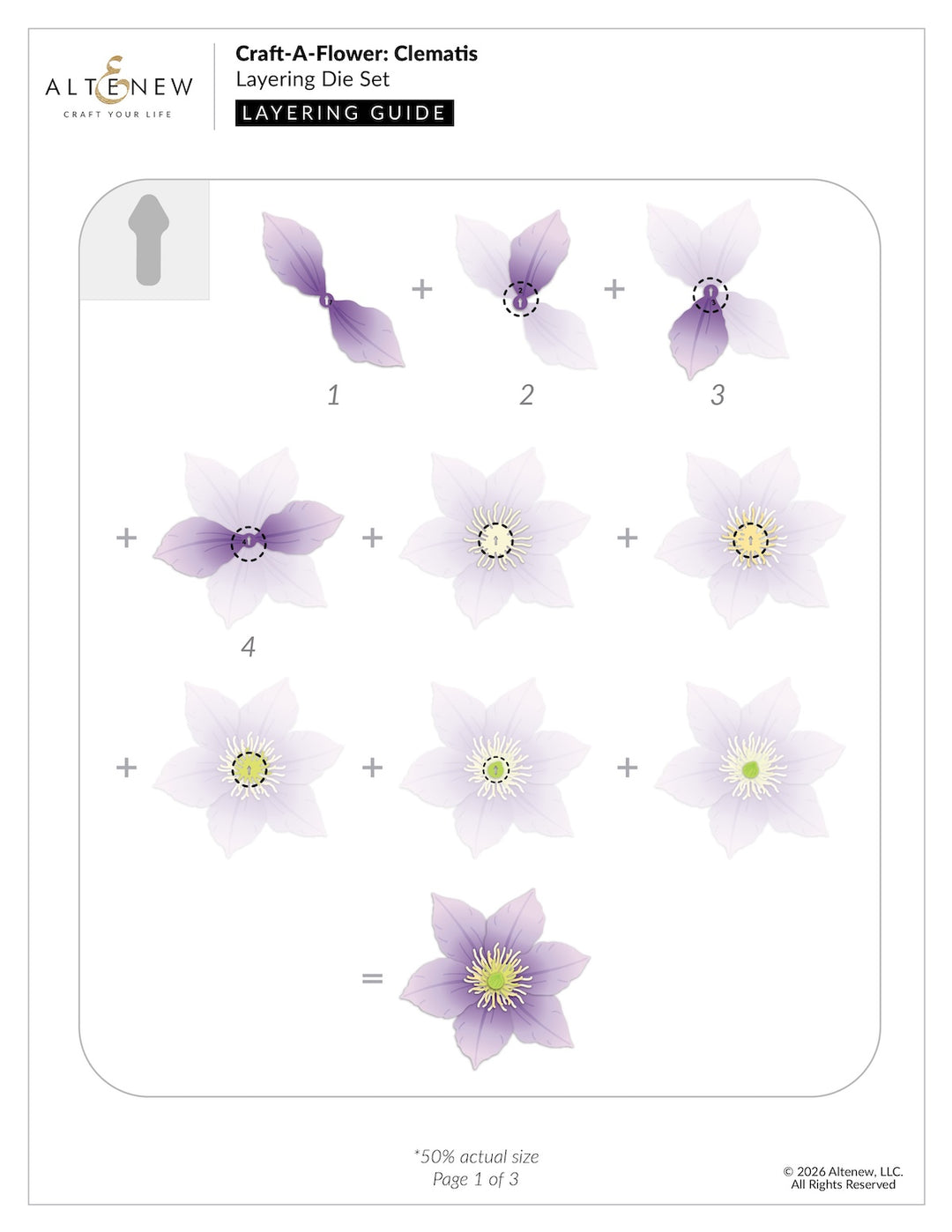 Altenew - Craft a Flower - Clematis Layering Die Set