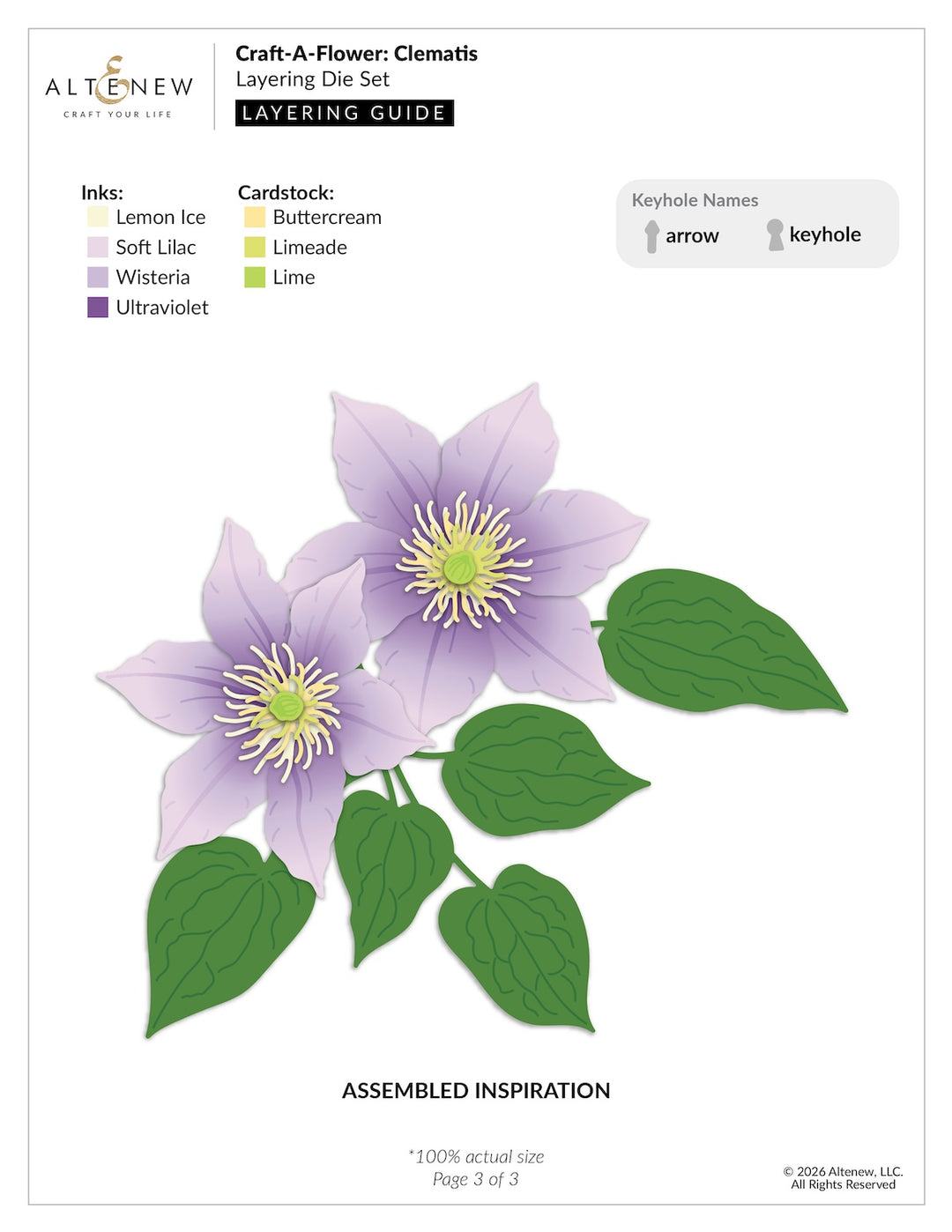 Altenew - Craft a Flower - Clematis Layering Die Set