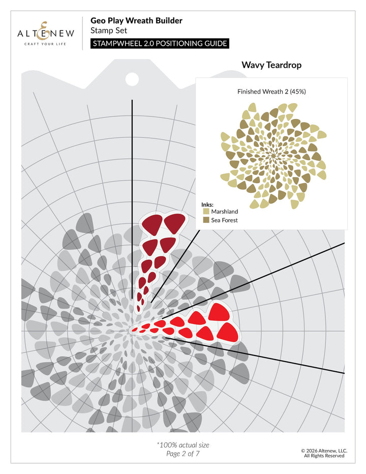 Altenew - Geo Play Wreath Builder Stamp & Die Set