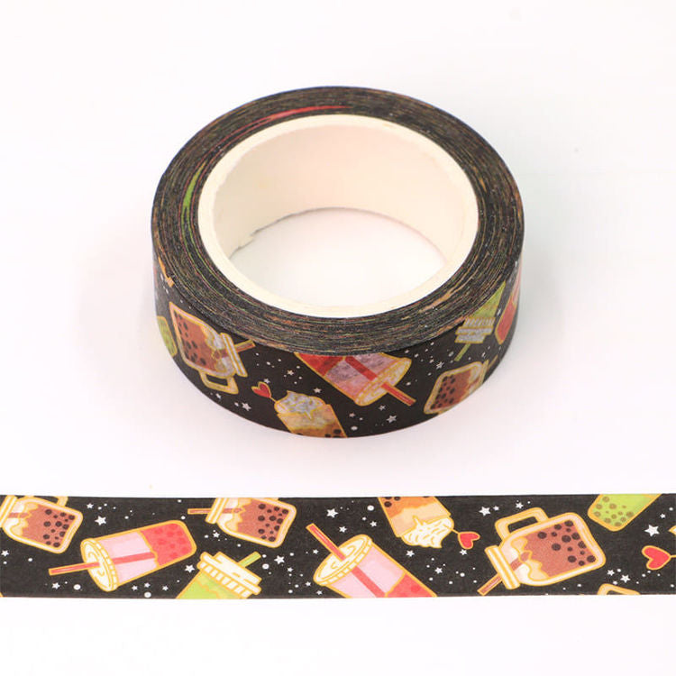 Washi Tape - Black Bubble Tea