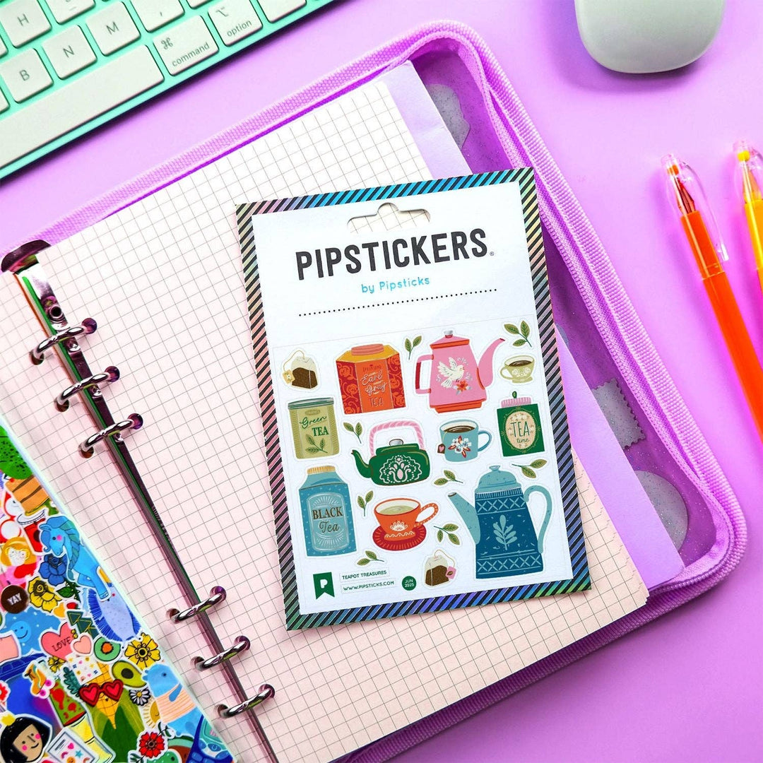 Pipsticks Sticker Sheet - Teapot Treasures