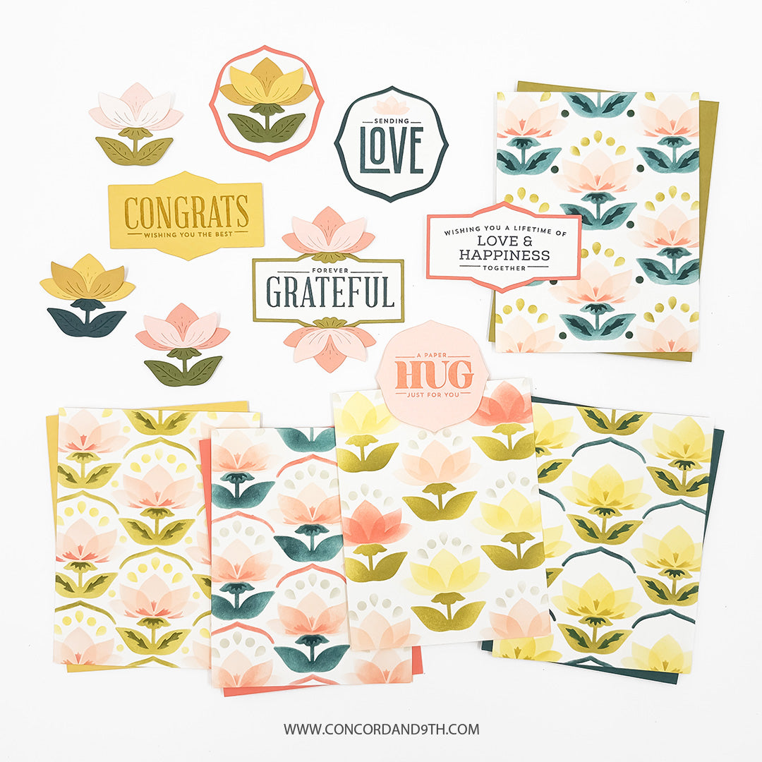 Concord & 9th - Layered Lotus Bundle - Stamps, Dies & Stencils
