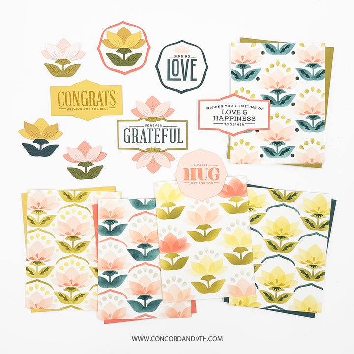 Concord & 9th - Layered Lotus Bundle - Stamps, Dies & Stencils