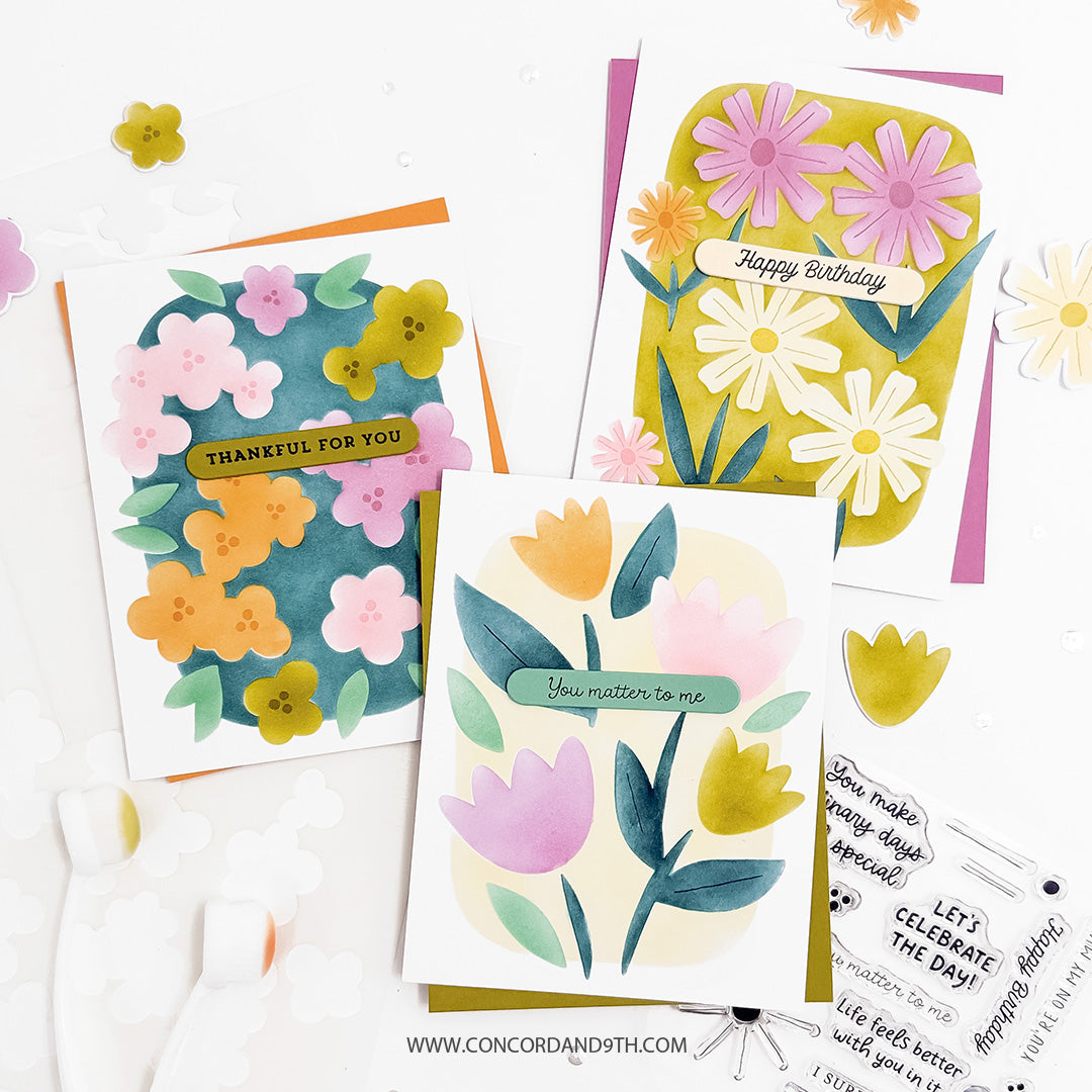 Concord & 9th - Petal Portraits Bundle - Stamps, Dies & Stencils