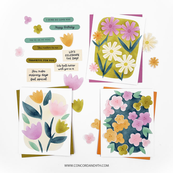 Concord & 9th - Petal Portraits Bundle - Stamps, Dies & Stencils