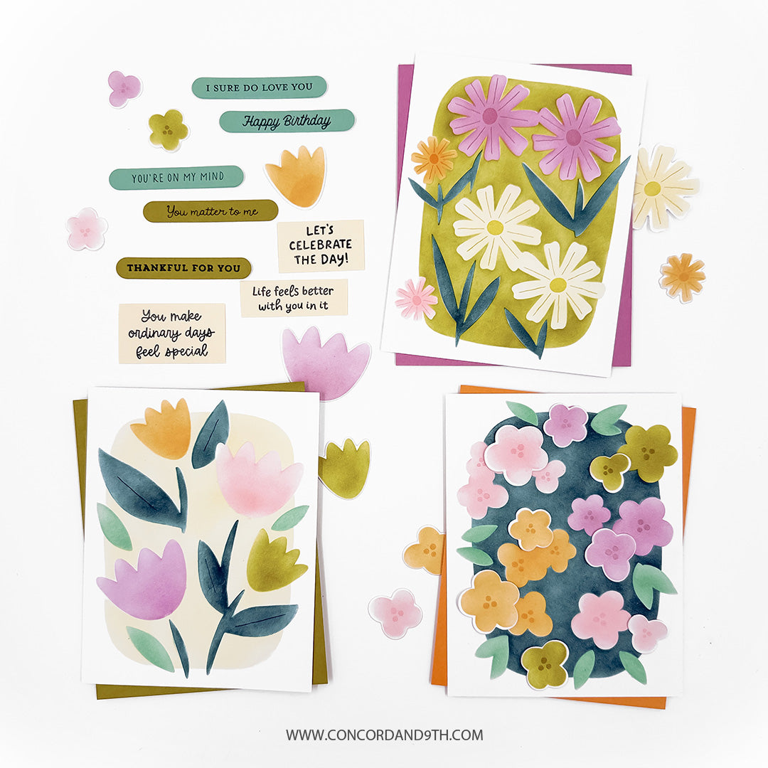 Concord & 9th - Petal Portraits Stamp Set (4"x 4")