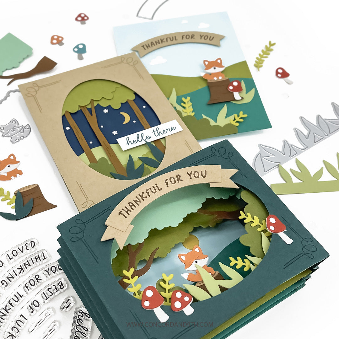 Concord & 9th - Accordion Woodland Stamp Set (3 x 4)