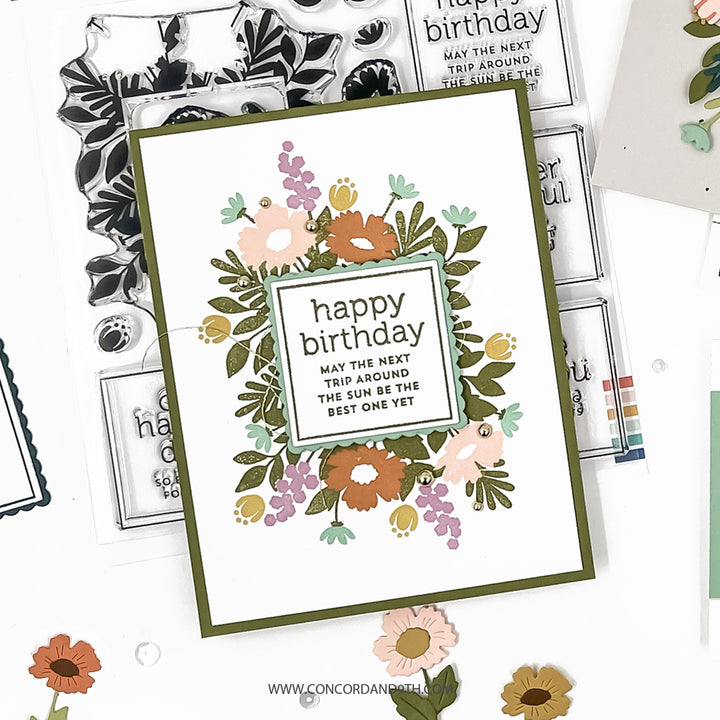 Concord & 9th - Sentimental Florals Stamp Set (6 x 6)