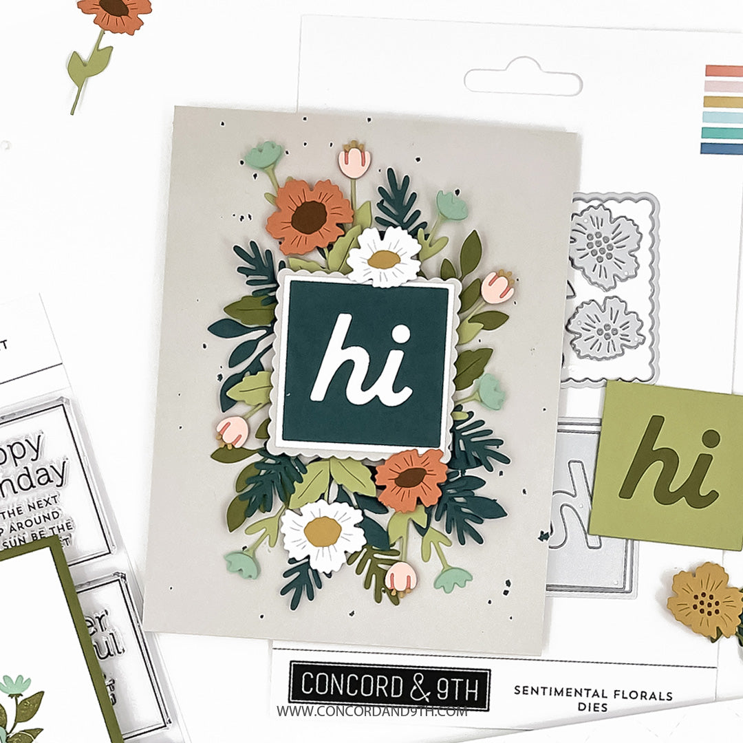 Concord & 9th - Sentimental Florals Stamp Set (6 x 6)