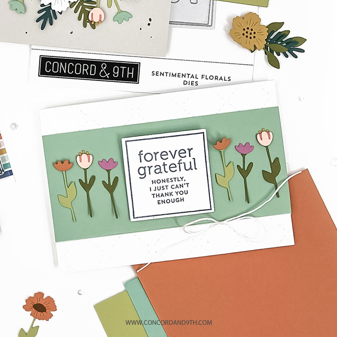 Concord & 9th - Sentimental Florals Stamp Set (6 x 6)