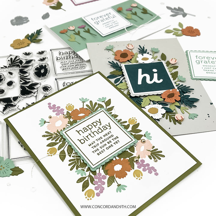 Concord & 9th - Sentimental Florals Stamp Set (6 x 6)