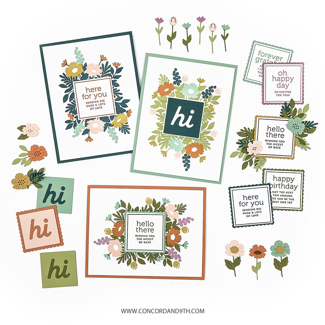 Concord & 9th - Sentimental Florals Stamp Set (6 x 6)