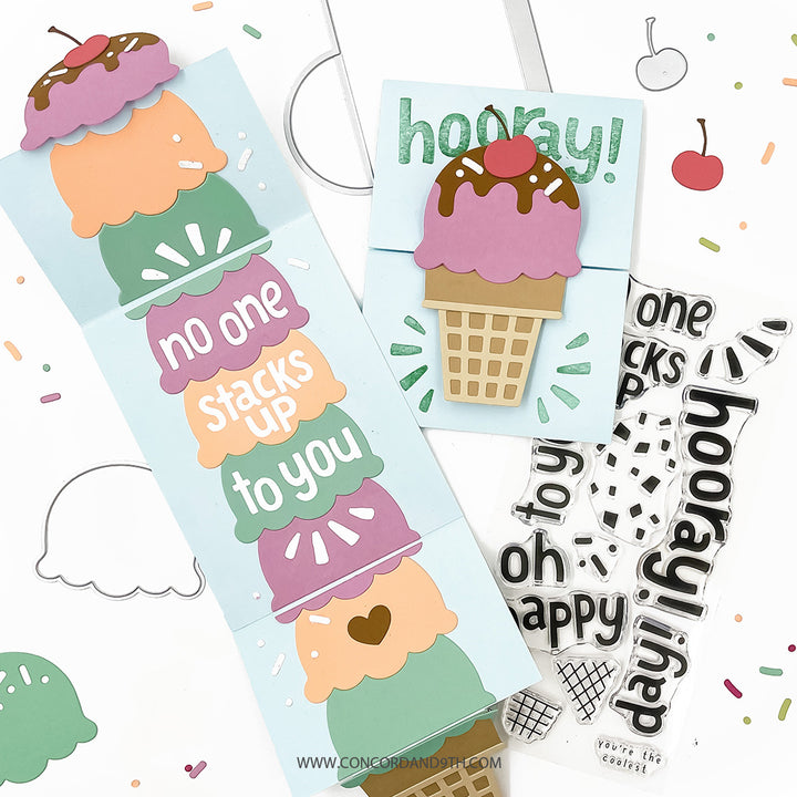 Concord & 9th - So Many Scoops Bundle - Stamps & Dies