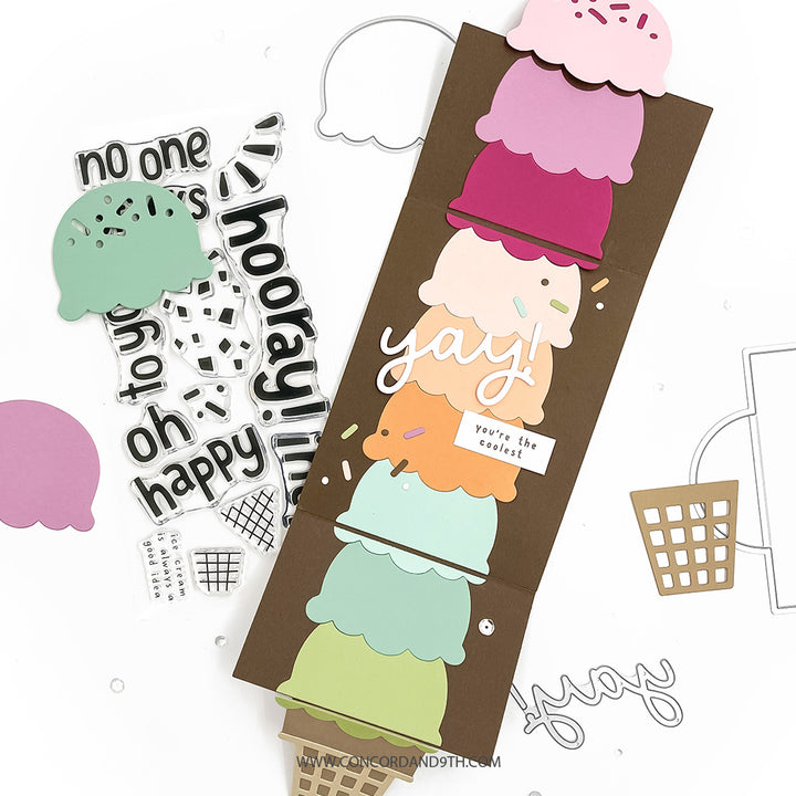 Concord & 9th - So Many Scoops Bundle - Stamps & Dies