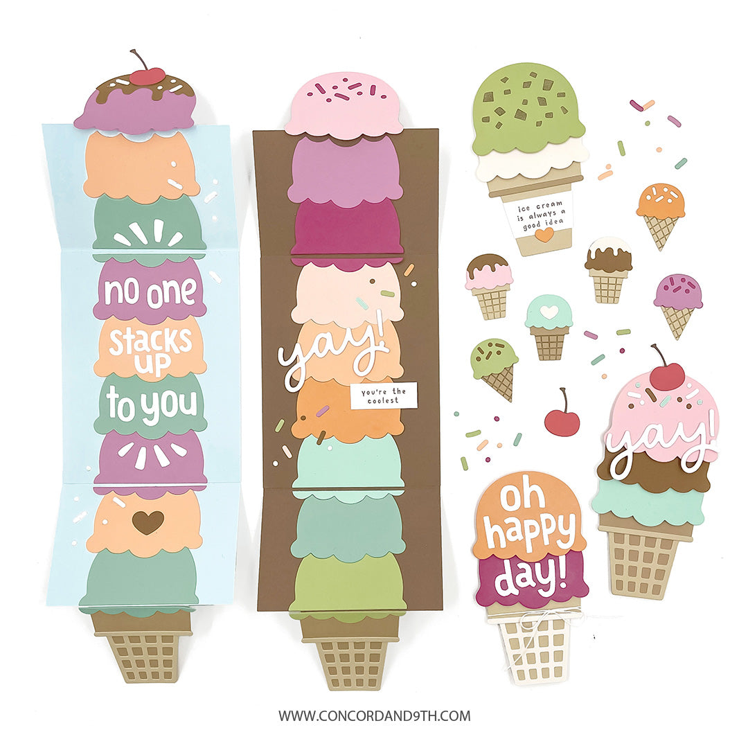 Concord & 9th - So Many Scoops Bundle - Stamps & Dies