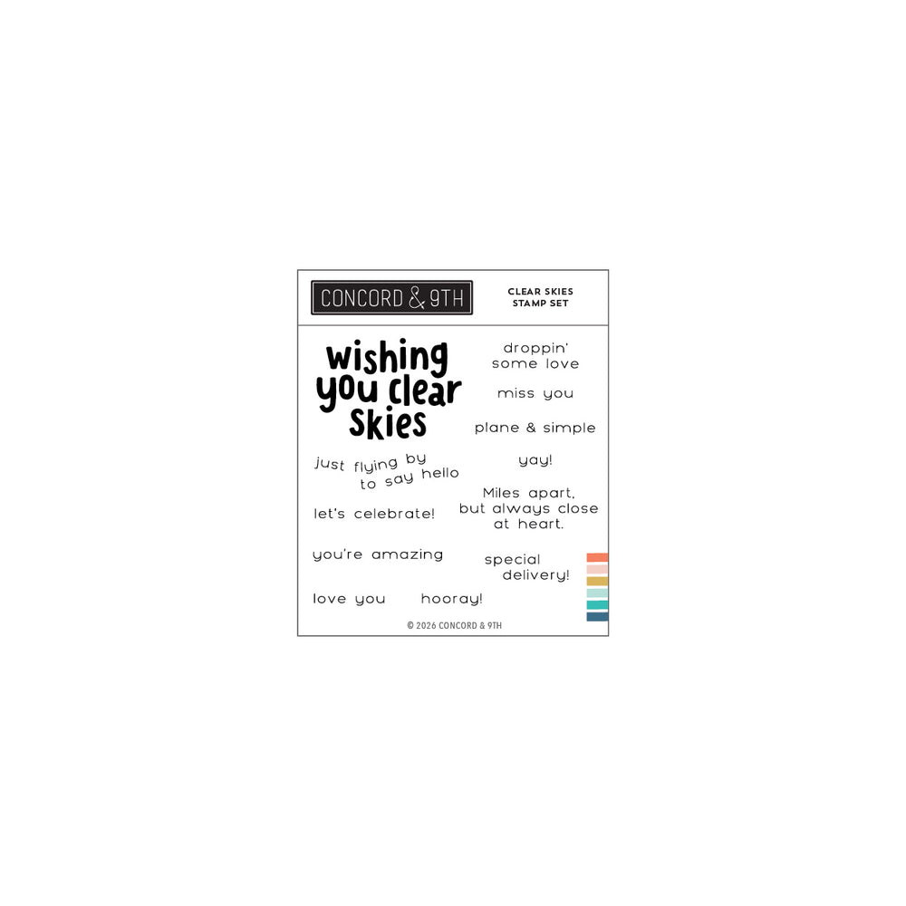 concord 9th clear skies stamp set 4 x 4 12990