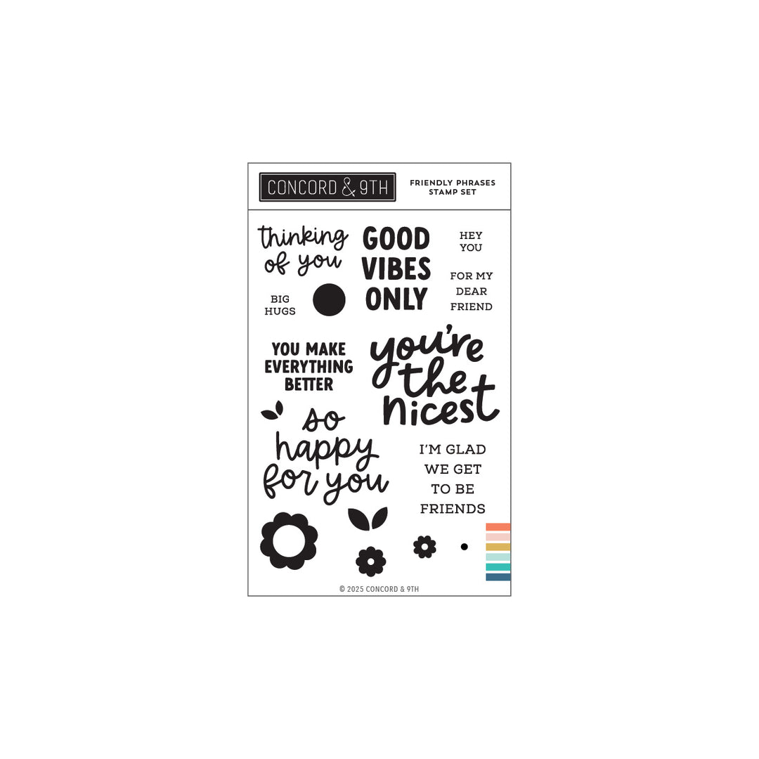 Concord & 9th - Friendly Phrases Stamp Set