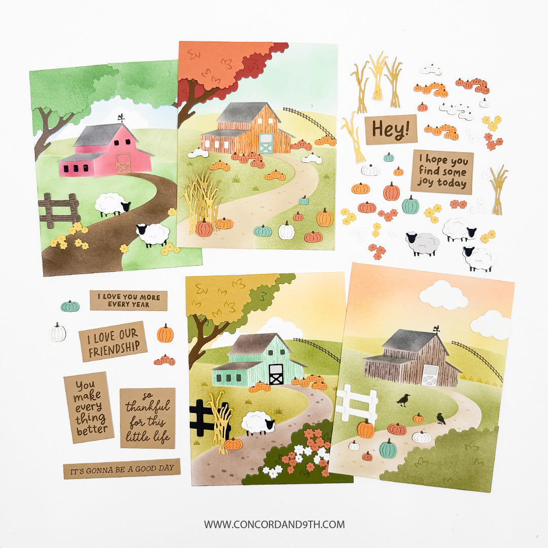 Concord & 9th - Countryside Bundle - Stamps, Dies & Stencil