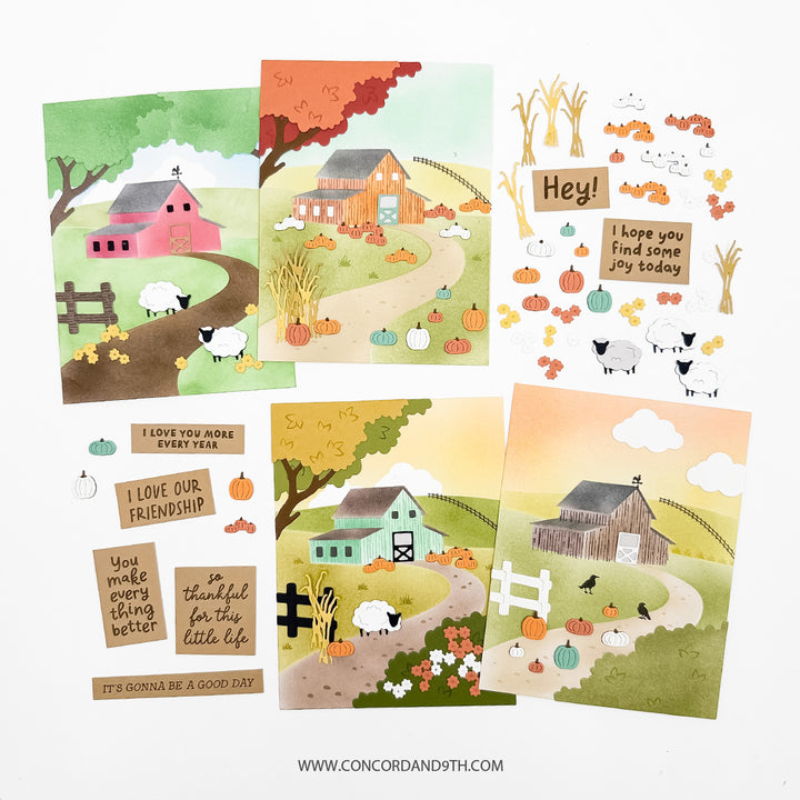 Concord & 9th - Countryside Bundle - Stamps, Dies & Stencil