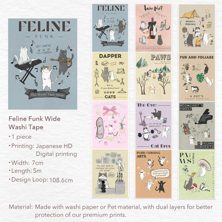 The Washi Tape Shop -Feline Funk  Wide Washi/PET Tape