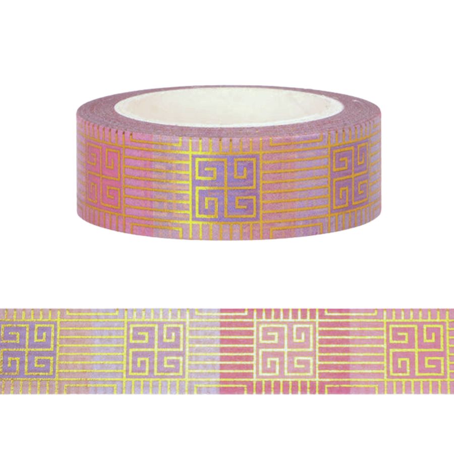 Washi Tape - Foil - Gold - Geometric Pattern