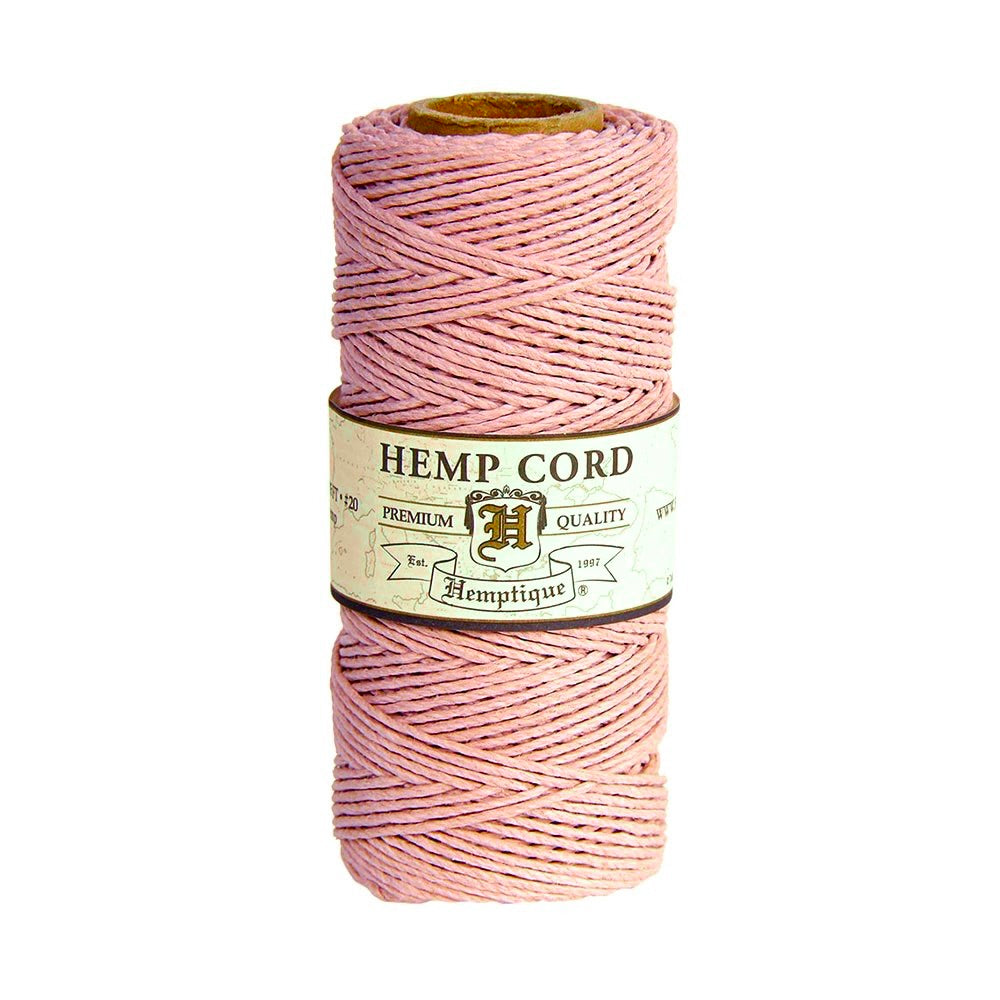 Hemp Cord Spool #20 - Powder Pink