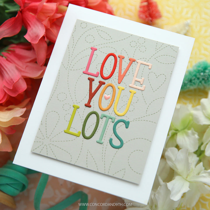 Concord & 9th - Kristina Werner - Easy Repeat Stitched Vines Background Stamp (6 x 6)