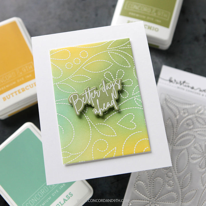 Concord & 9th - Kristina Werner - Easy Repeat Stitched Vines Background Stamp (6 x 6)