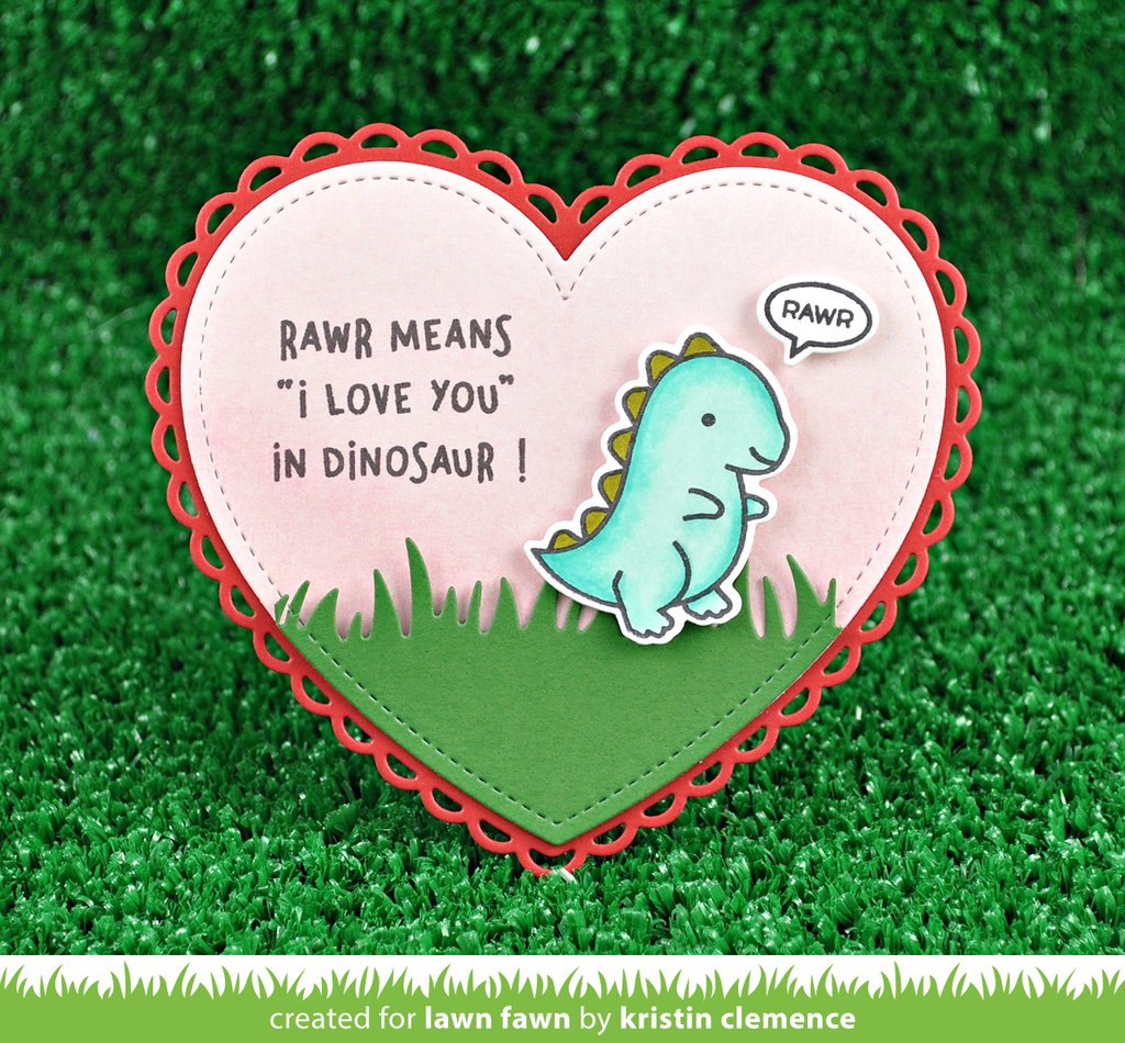 Lawn Fawn - LF1555 & LF1556 - Rawr - Stamp and Lawn Cuts Set