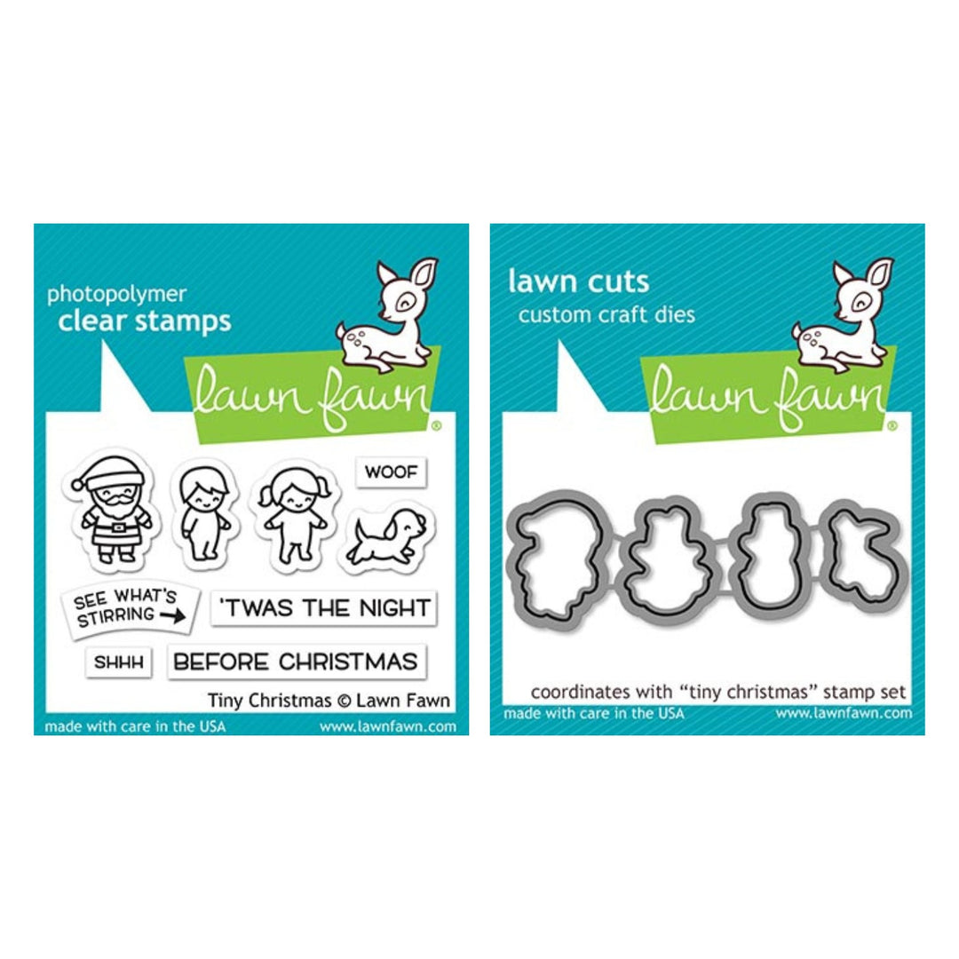 Lawn Fawn - LF2022 & LF2023 - Tiny Christmas - Stamp and Lawn Cuts Set
